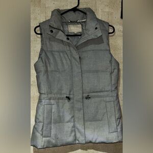 Vintage Banana Republic Light Gray Down Filled Women's Vest